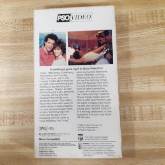 Short Circuit 1986 VHS CBS FOX 80s Sci-Fi Ally Sheedy Fisher Stevens Guttenberg - Picture 4 of 7
